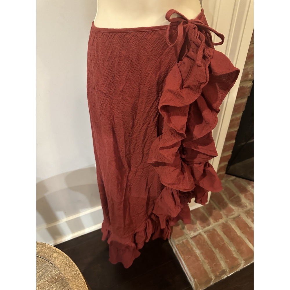 J.Crew Ruffle One Shoulder Cover Up Soft Gauze in Warm Chimney Small NWOT